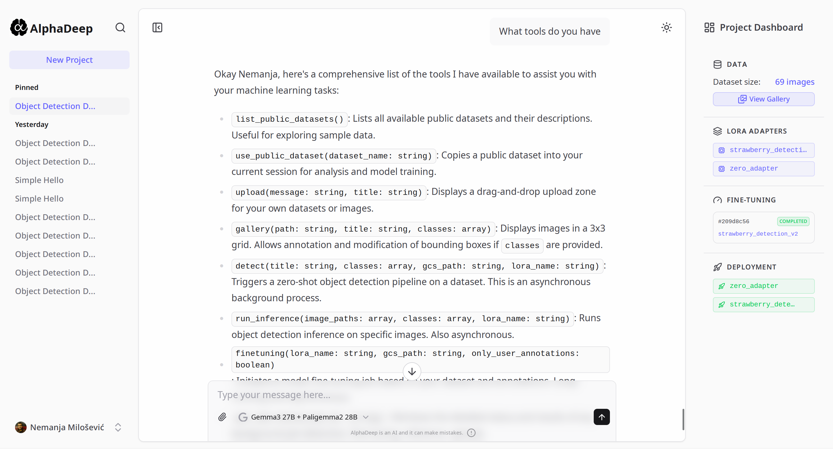 AlphaDeep Workspace Data Upload